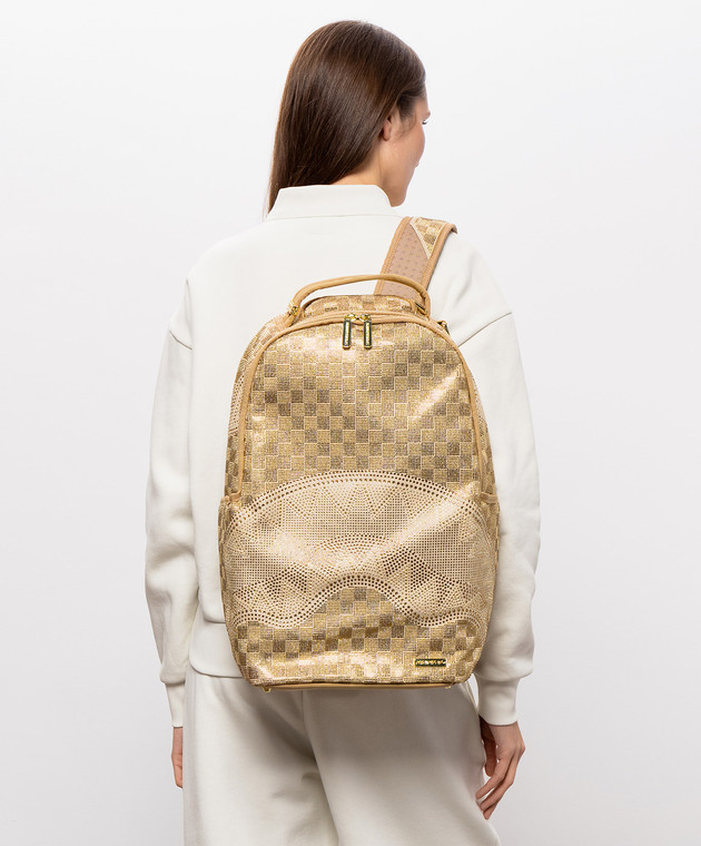 Sprayground Детский коричневый рюкзак TRINITY в кристаллы 910B8470NSZ изображение 2