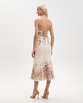 Twinset Бежева сукня в квітковий принт 261TT2570