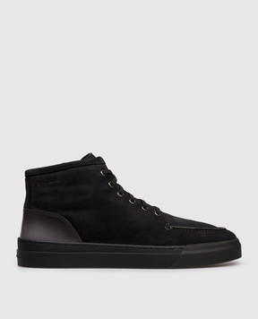 Santoni Чорні черевики на хутрі MBGT22098NEOPFTX