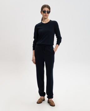 Loro Piana Синий джемпер Neo Piuma из кашемира FAM9049sh