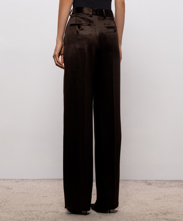 Tom Ford Коричневые брюки из шелка PAW726FAX1868 изображение 4