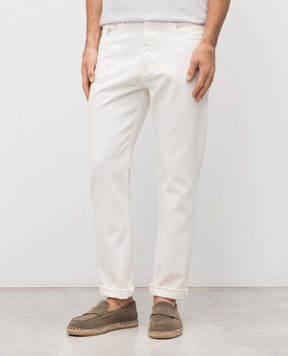 Brunello Cucinelli Белые джинсы с логотипом M237PO1090