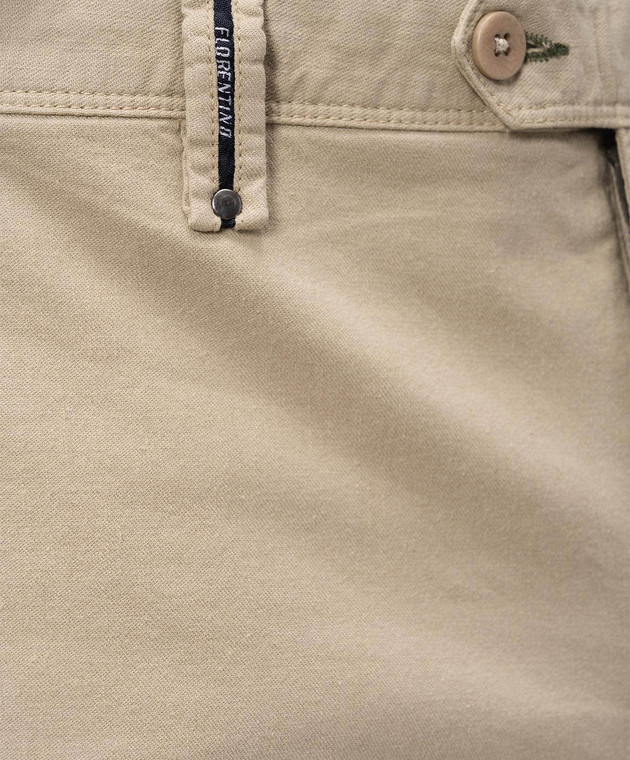 Florentino Бежевые шорты с льном 126501613724 изображение 5