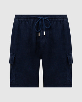 Vilebrequin Синие шорты-карго из льна BAIU3U01