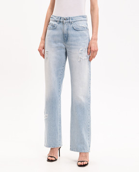 Casablanca Голубые джинсы с прорехами WSS26DN01901