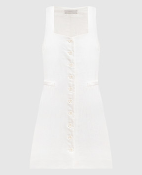 Faithfull Біла сукня міні Jaques з льону FFC02WHT