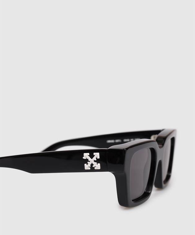Off-White Черные солнцезащитные очки Virgil с логотипом OW1022100753 изображение 4