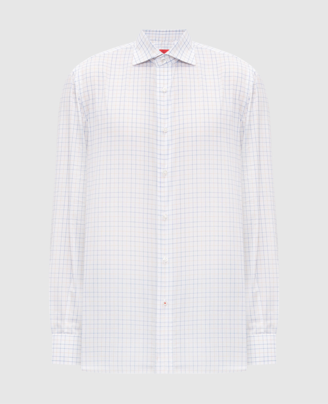 

Белая рубашка из хлопка в клетку, Белый, Рубашки