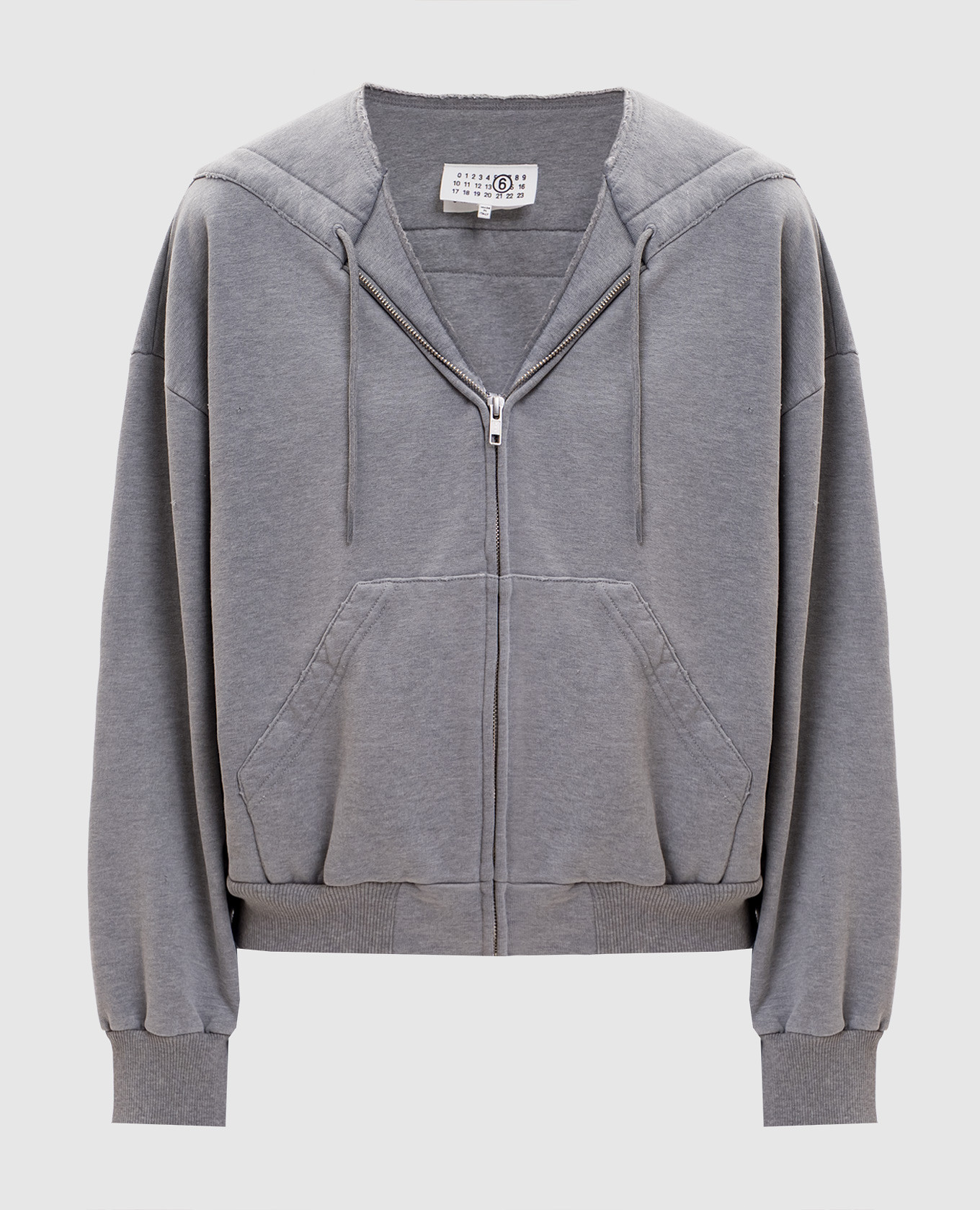 Сіра меланжева спортивна куртка з вінтажним ефектом