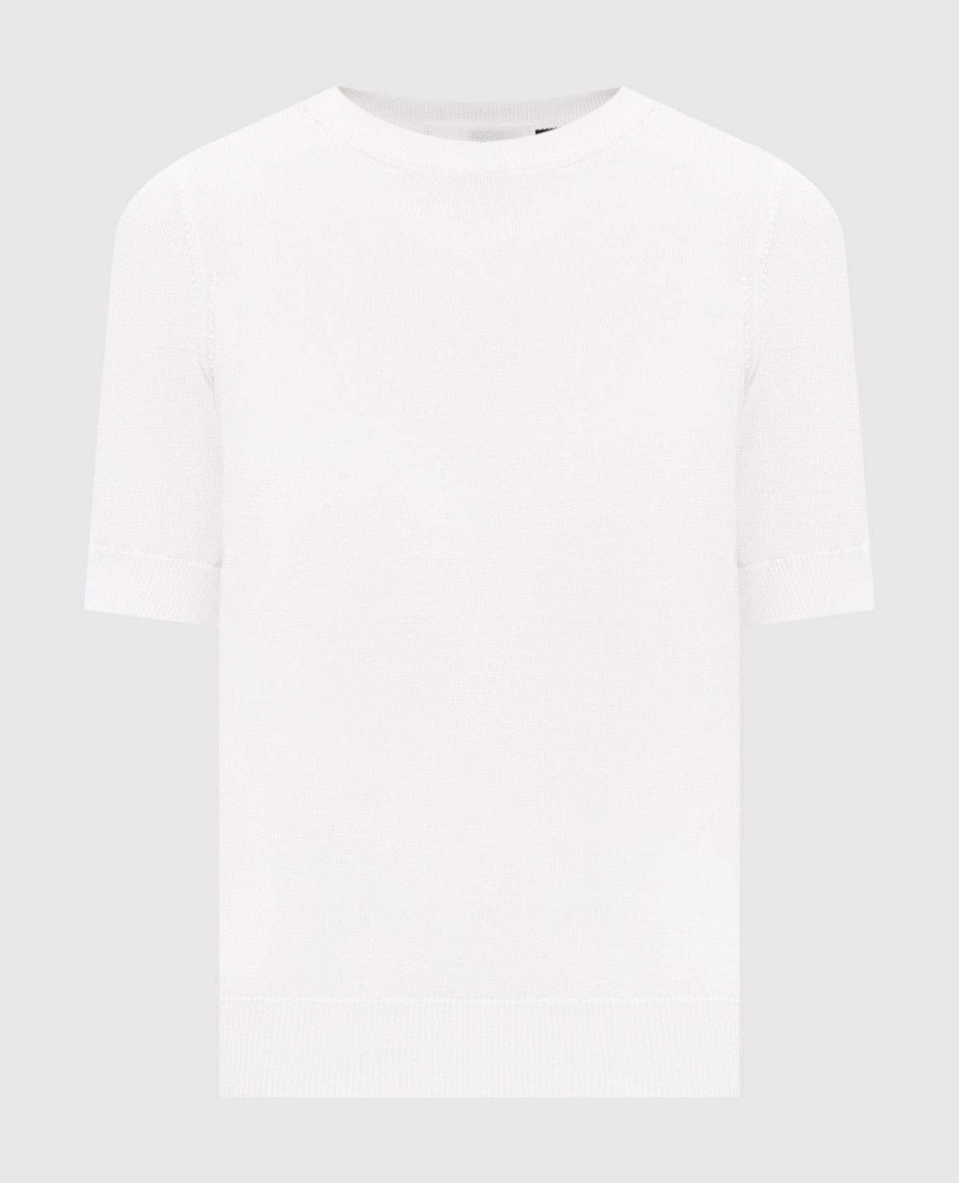 Белая футболка с манжетами