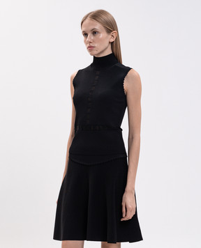 Twinset Черный топ с пластиной логотипа 262AT3011
