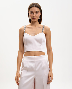 Twinset Рожевий топ з кристалами 261TP2413