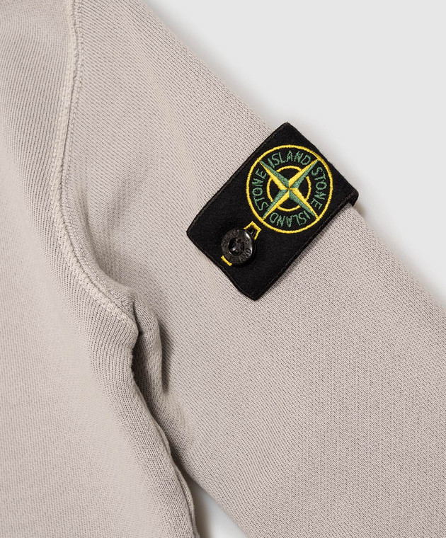 Stone Island Дитячий сірий світшот з патчем логотипа L2S166100009S04251012 зображення 3