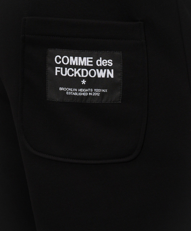 Comme des Fuckdown Черные шорты с эмблемы принт FMS6CFABM01905 изображение 5