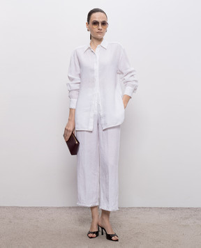 Peserico Білі штани з льону M04393T001617