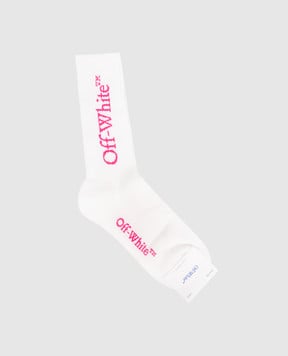 Off-White Білі шкарпетки з логотипом OWRA035F25KNI002
