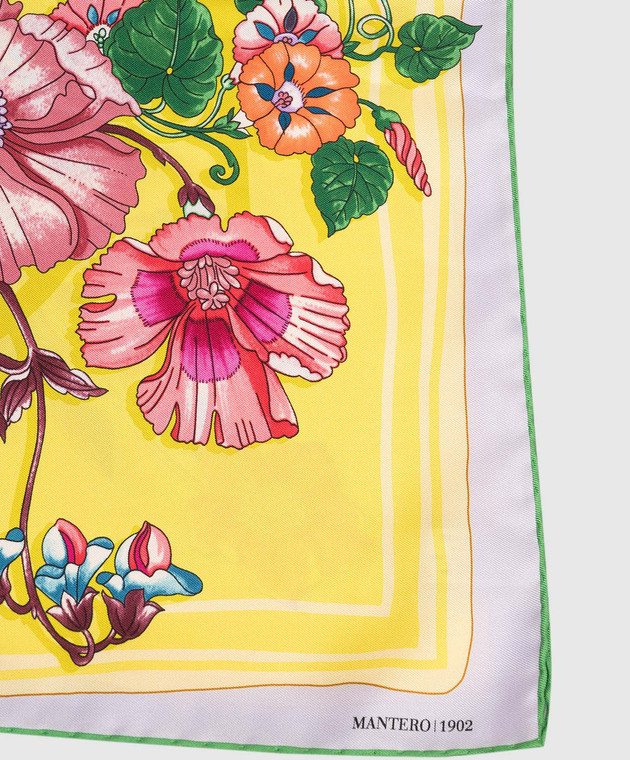 MANTERO 1902 Жовта хустка Petals & Pies із шовку 0904F0030G56414 зображення 3
