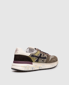 Premiata Комбинированные кроссовки MICK цвета хаки MICK7717