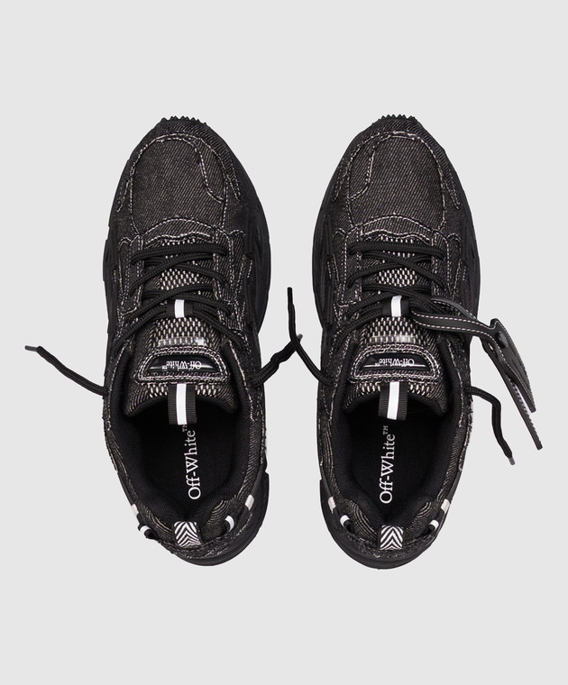 Off-White Черные кроссовки Denim Be Right Back с логотипом OWIA289Z26DEN001 изображение 4