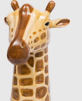 Quail Ceramics Коричневая керамическая ваза Giraffe 1867