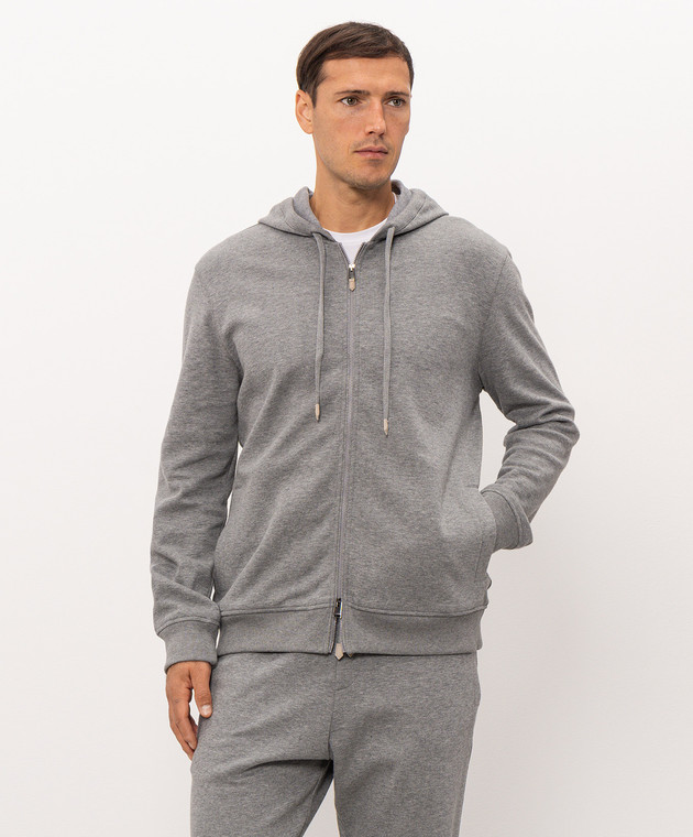 Canali Серая спортивная куртка MJ02454T0968 изображение 3