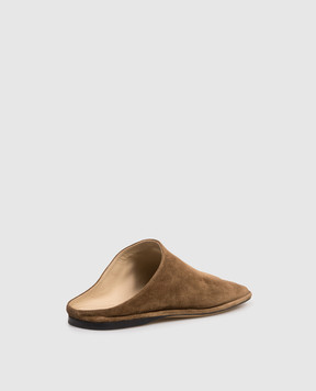 The Row Коричневые мюли замшевые Piper F1780L805