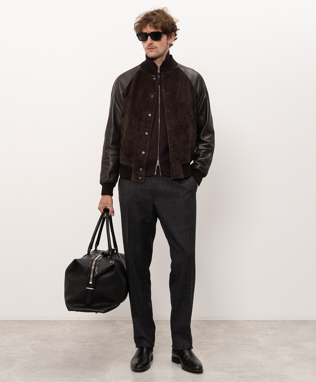 Tom Ford Коричневый замшевый бомбер LBB015LMS038 изображение 2