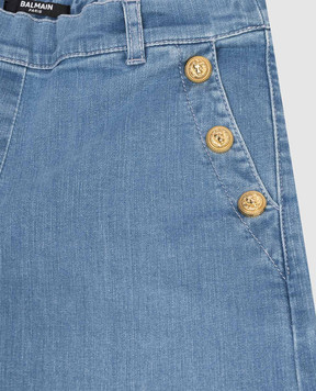 Balmain Дитячі сині джинси BY6C10Z36641214