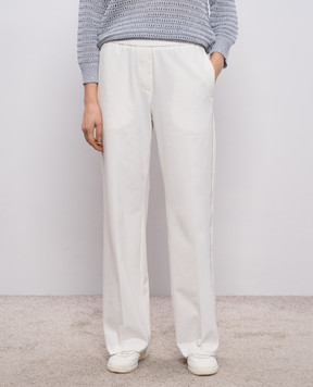 Peserico Білі спортивні штани з ланцюжком A04968J006906