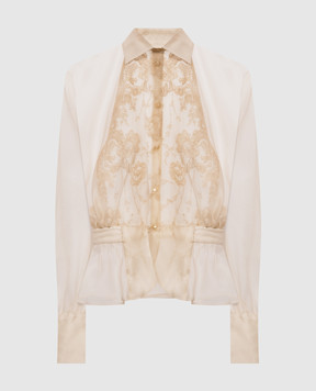 Ermanno Scervino Бежева блуза із шовку D492K700APORG