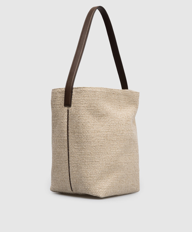 The Row Бежева сумка Park з льоном W2059W14L72 зображення 3