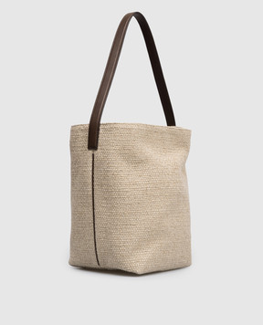 The Row Бежева сумка Park з льоном W2059W14L72