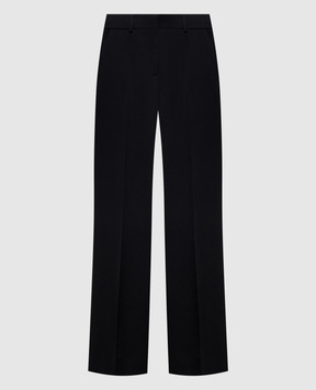 Balmain Чорні штани кльош з вовни PA0000000052