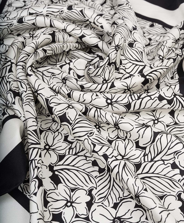 Max Mara Weekend Белый платок ONESTO из шелка в цветочный принт WKAONESTO изображение 3