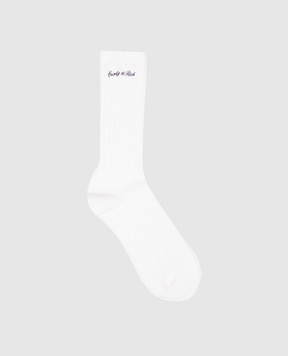Sporty & Rich Білі шкарпетки з вишивкою логотипа AC099710326WH01