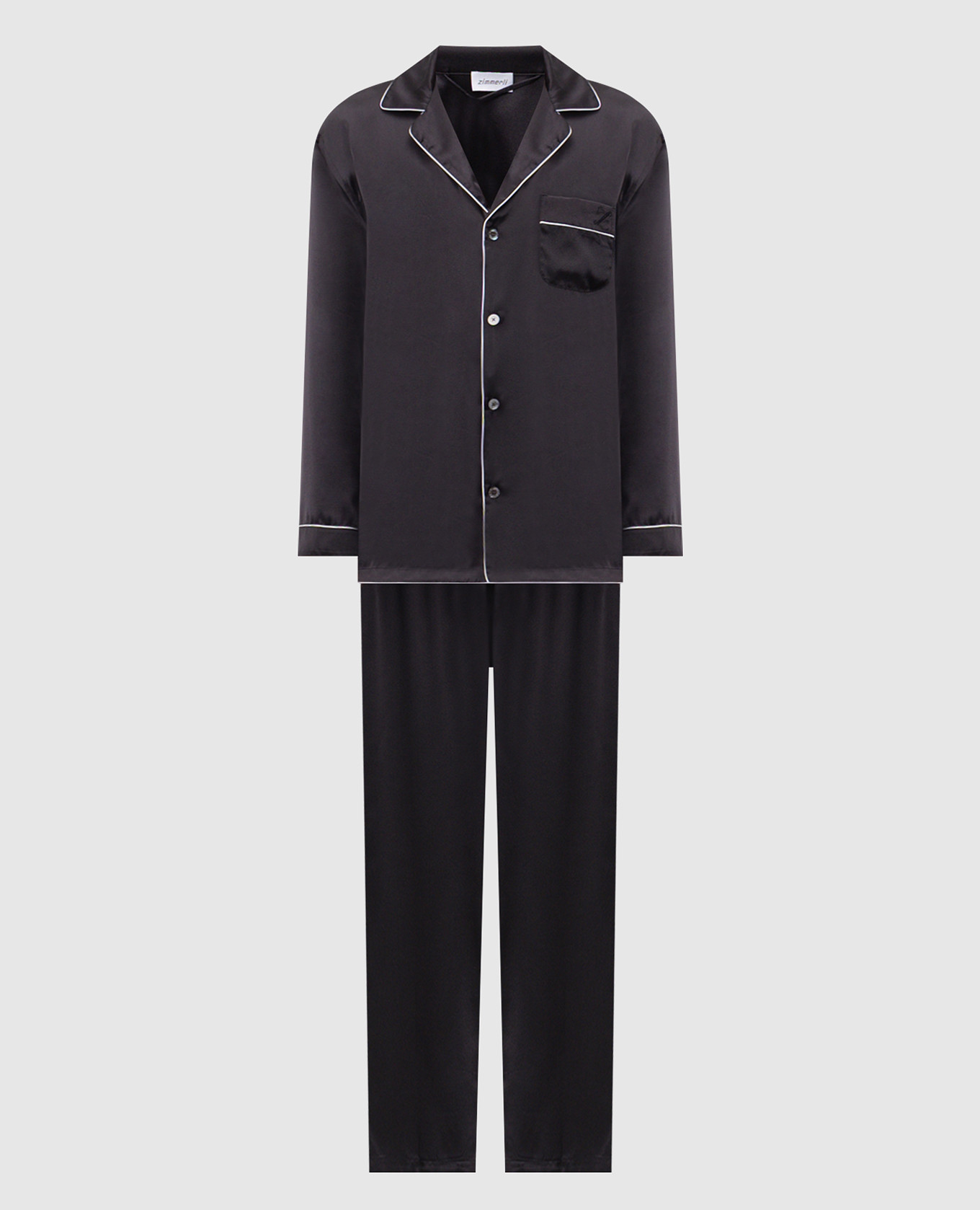 

Черная пижама из шелка, Черный, Пижамы