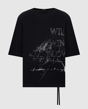 Ann Demeulemeester Черная футболка Dieter B0013826FA206