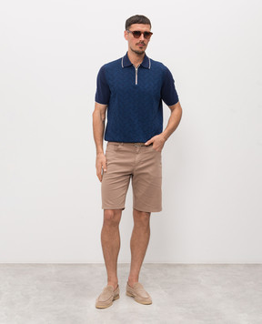 Stefano Ricci Коричневі шорти з вишивкою монограми логотипа M8T6100080TFANT