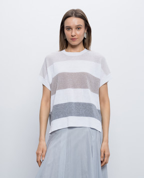 Peserico Топ с льном в полоску S99116F129056U