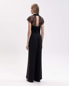 Twinset Черный комбинезон с кружевом 262TT2424