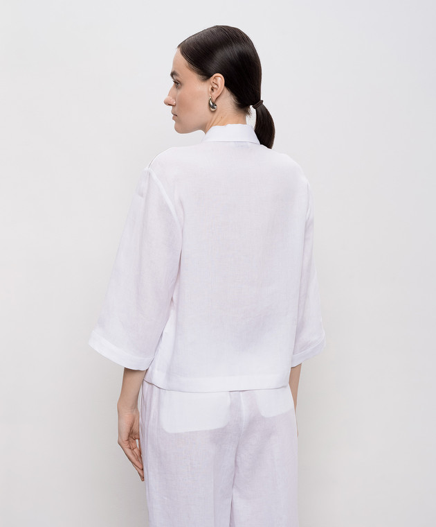 Peserico Біла сорочка з льону S0600202647 зображення 4