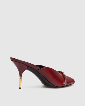 Versace Бордовые кожаные мюли Nyx 10241341A17282