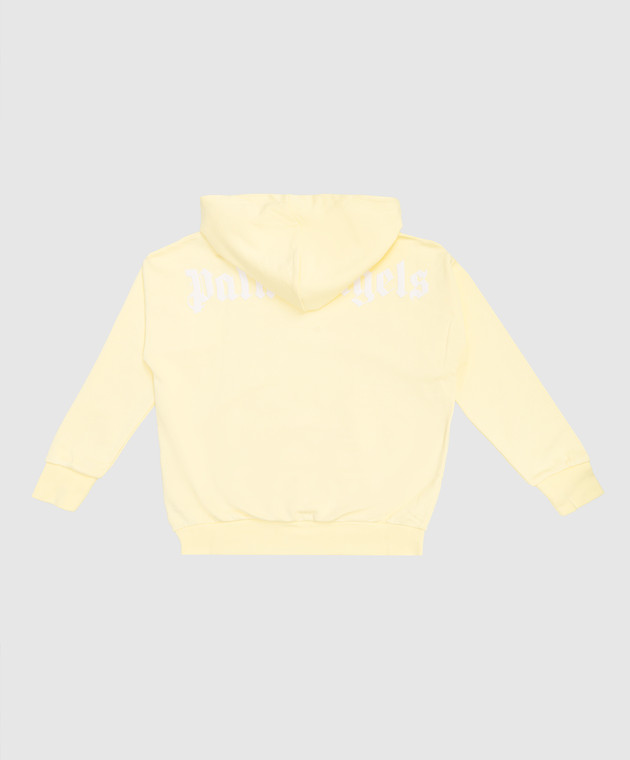Palm Angels Дитяче жовте худі з принтом логотипа PGBB014S26FLE001 зображення 2