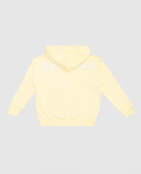 Palm Angels Дитяче жовте худі з принтом логотипа PGBB014S26FLE001