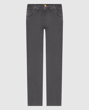 Stefano Ricci Сірі джинси з нашивкою логотипа MFT61B3190T62BK