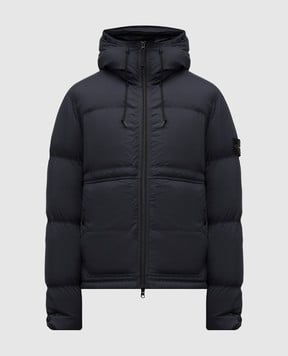 Stone Island Синій пуховик з логотипом K2S154100019S0182