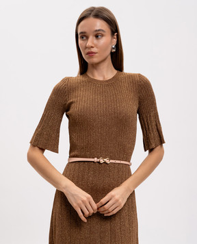 Twinset Розовый кожаный пояс 261TA4180