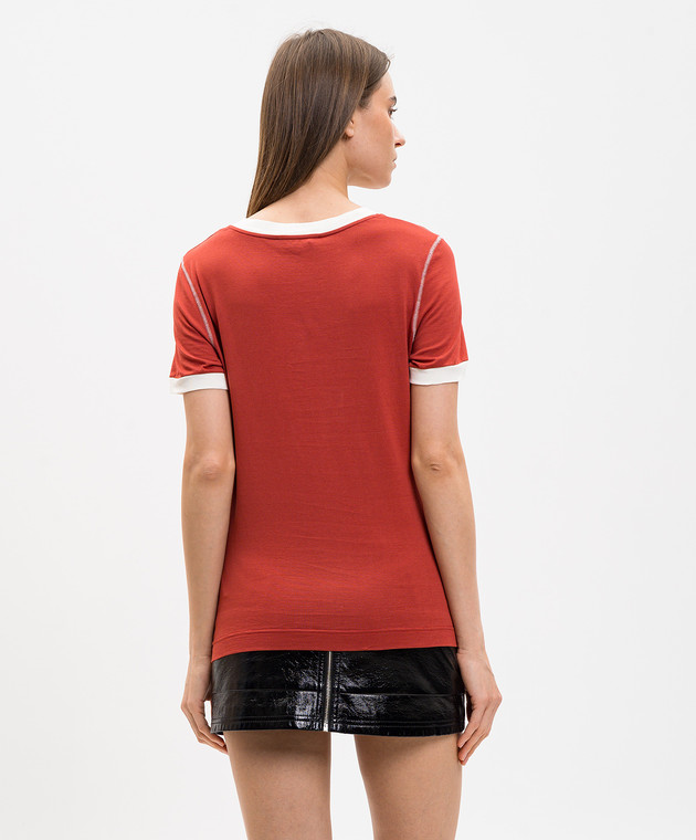 Dolce&Gabbana Красная футболка с принтом F8W12TGDDMW изображение 4