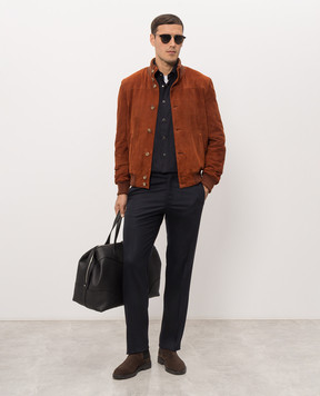 Kiton Сині штани з вовни UPN01K0141I