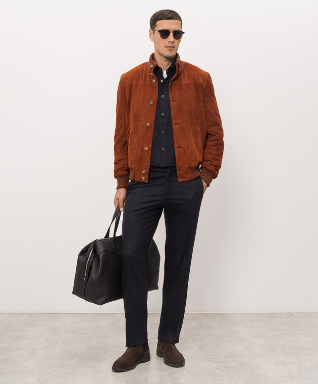 Kiton Сині штани з вовни UPN01K0141I зображення 2